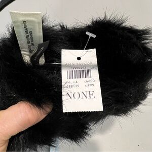 Ann Taylor Black Faux Fur earmuffs